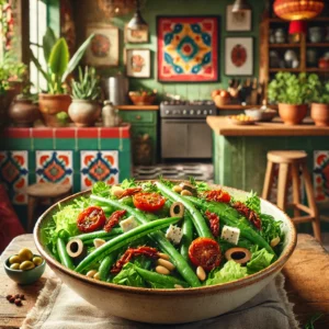 Verfrissende Sperziebonensalade met Feta en Zontomaatje