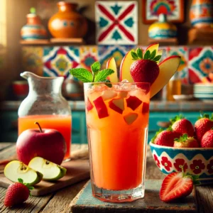 Verfrissende Sunshine Mocktail met Appel en Aardbei