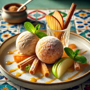 Winterdessert met Gemberijs, Appelnougatine en Frangipane