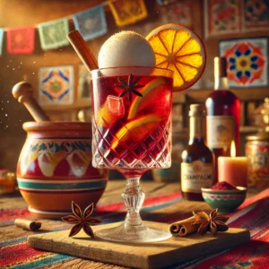 Verfrissende Glühwein met Champagnesorbet