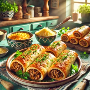 Algerijnse Bourak Breek met Gehakt en Kaas