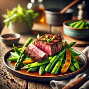 Gegrilde Biefstuk met Knapperige Groenten