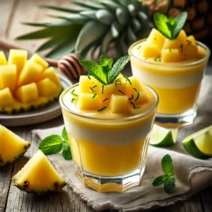 Romige Tropische Ananas Mousse