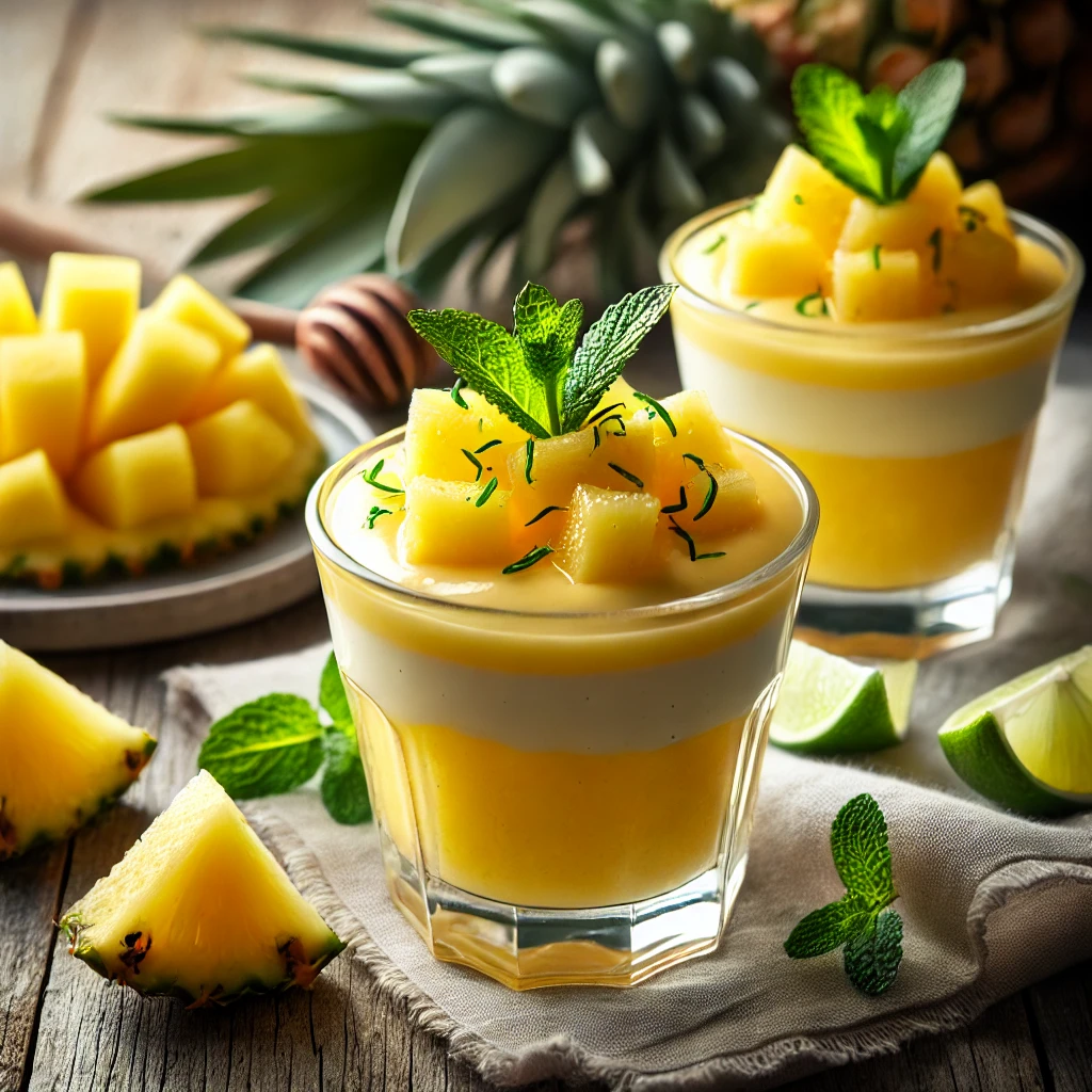 Romige Tropische Ananas Mousse