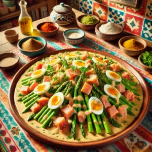 Aspergesalade met Zalm en Kerriesaus