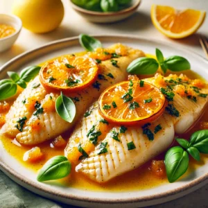 Gegrilde Pangasiusfilet met Sinaasappel-Mosterdsaus