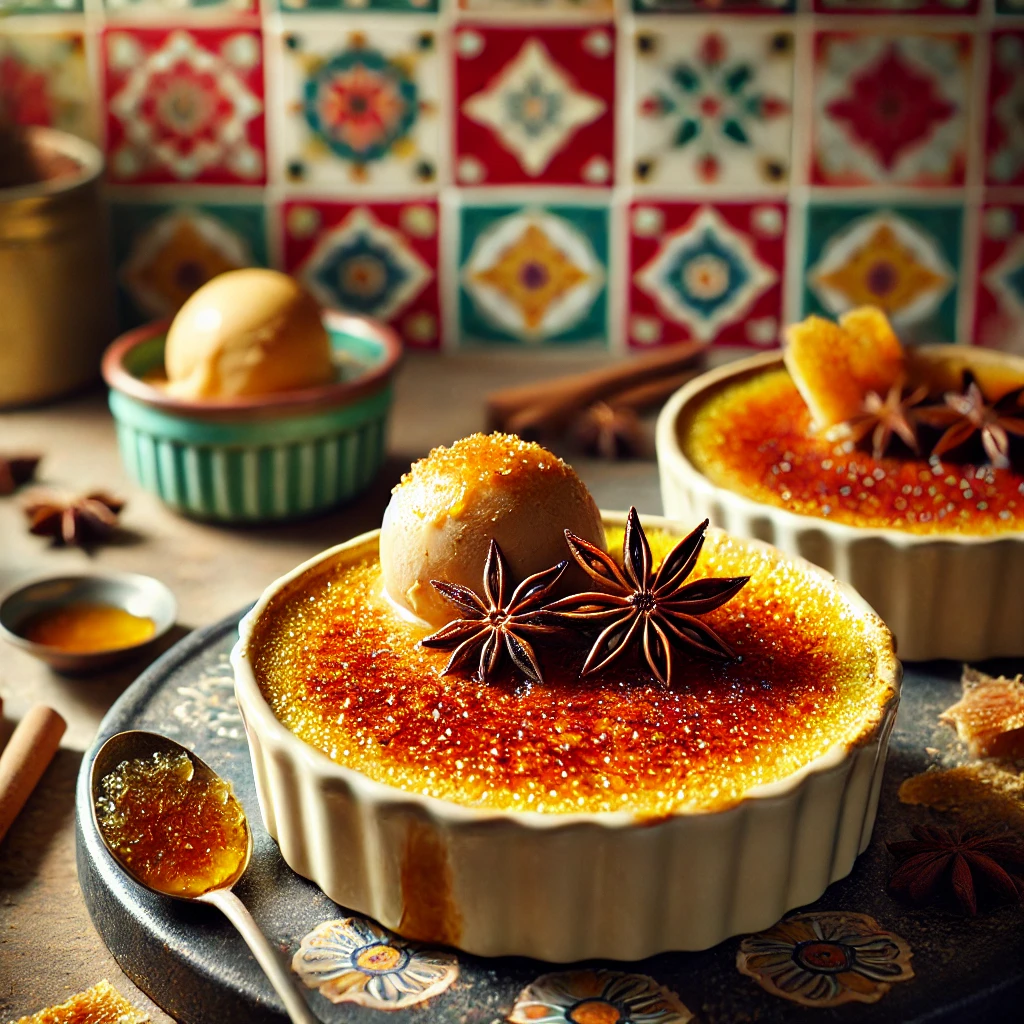 Gekaramelliseerde Crème brûlée met Anijs en Koriander