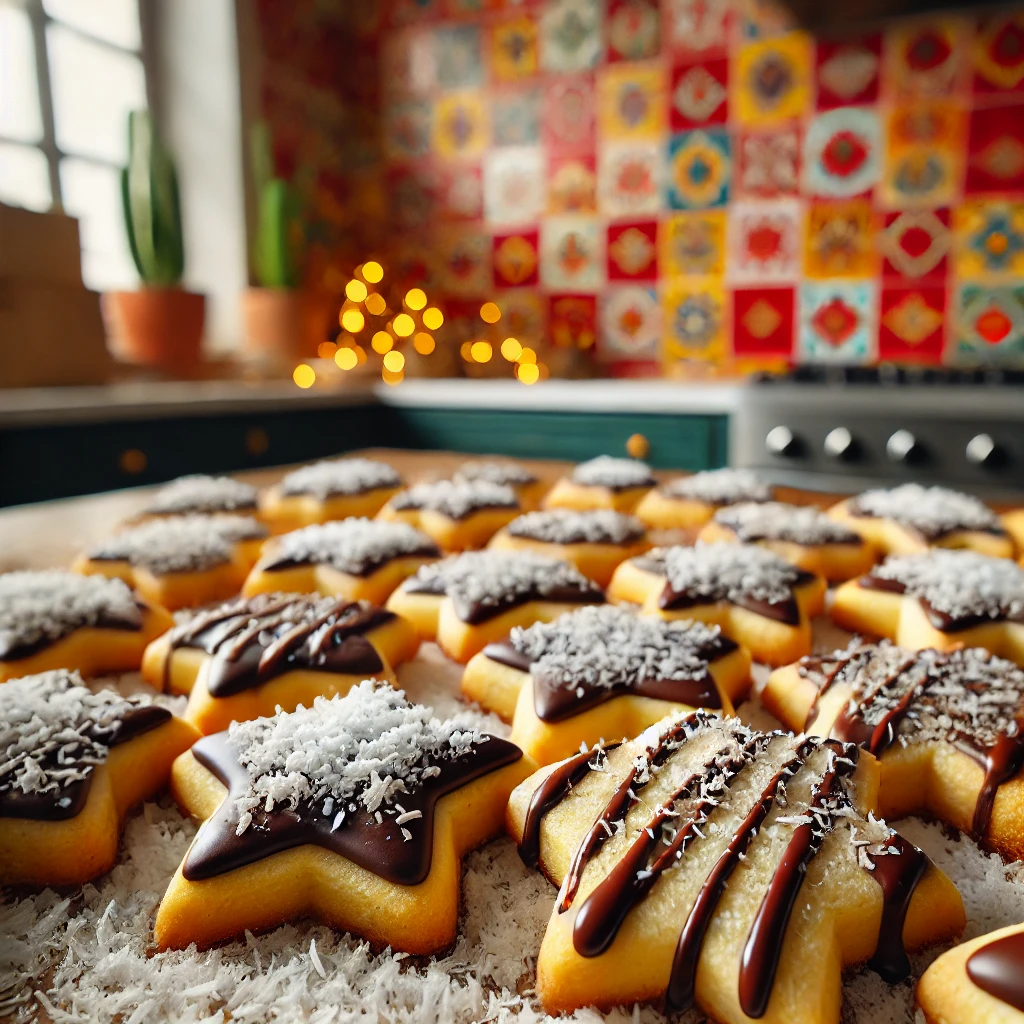 Gember-Kerstkoekjes met Chocolade en Kokos