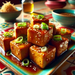 Knapperige Tofu met Gembersaus