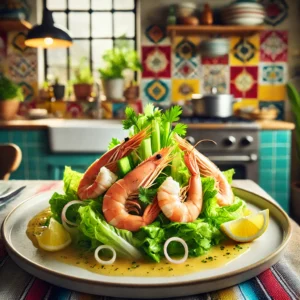 Lauwe Gamba Salade met Citrus en Dragon