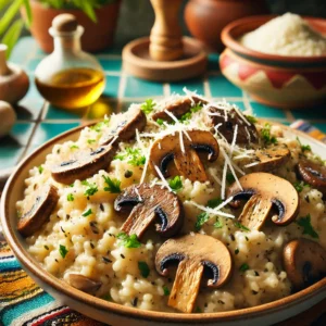 Romige Risotto met Gemengde Paddenstoelen