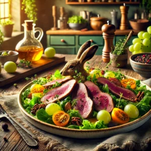 Salade van Haasfilets met Honing-Druivendressing