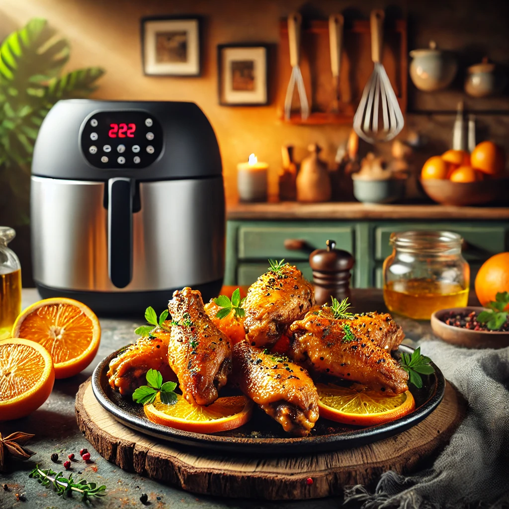 Gegrilde Kippenvleugels met Sinaasappel uit de Airfryer