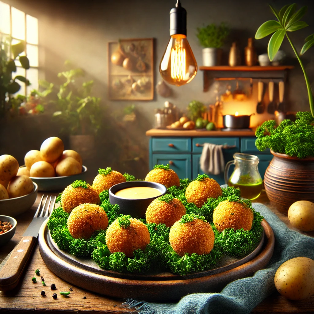 Knapperige Aardappel-Boerenkoolballetjes