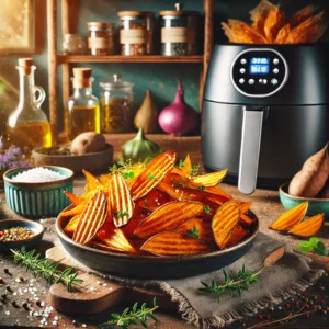 Knapperige Zoete Aardappelchips uit de Airfryer