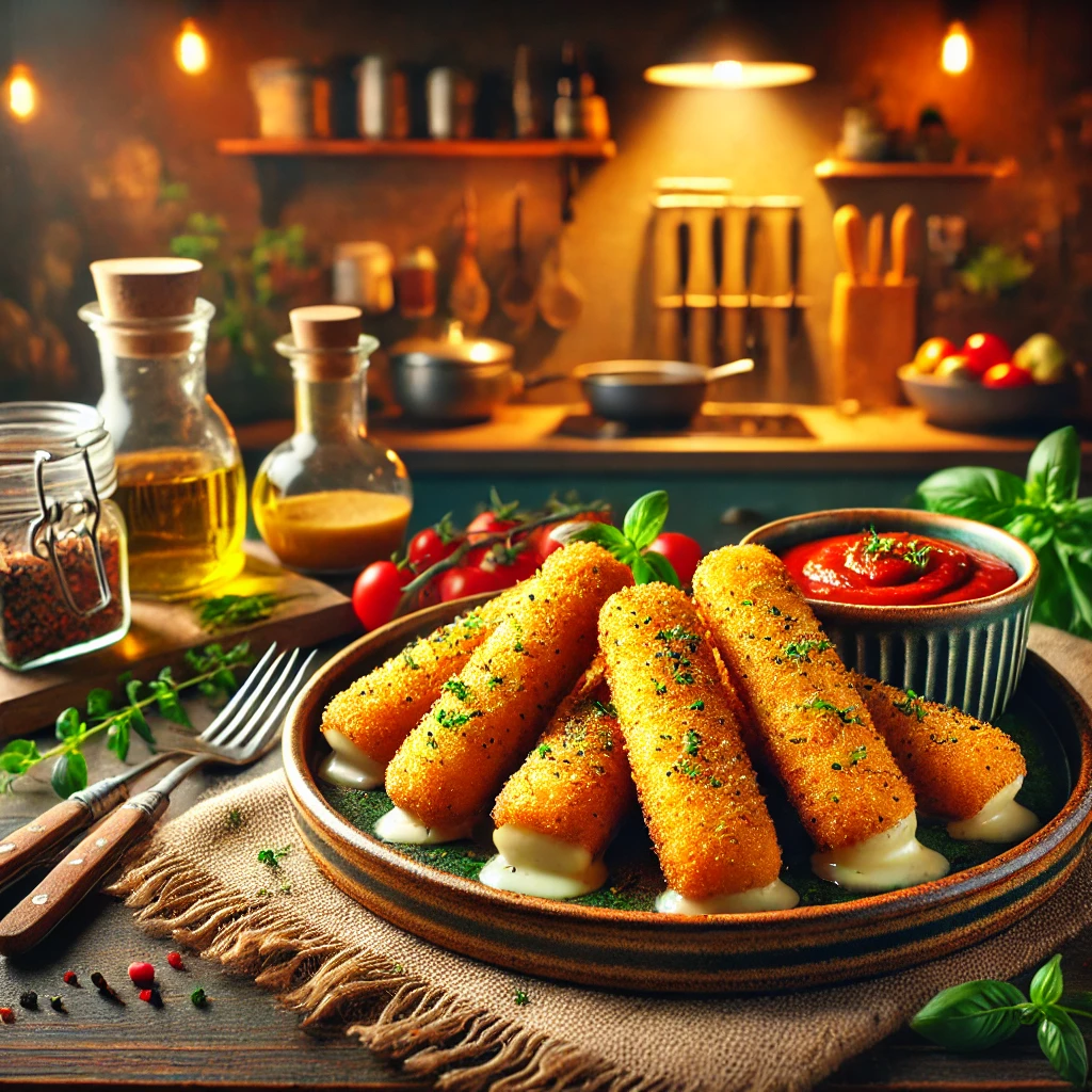 Krokante Mozzarellasticks
