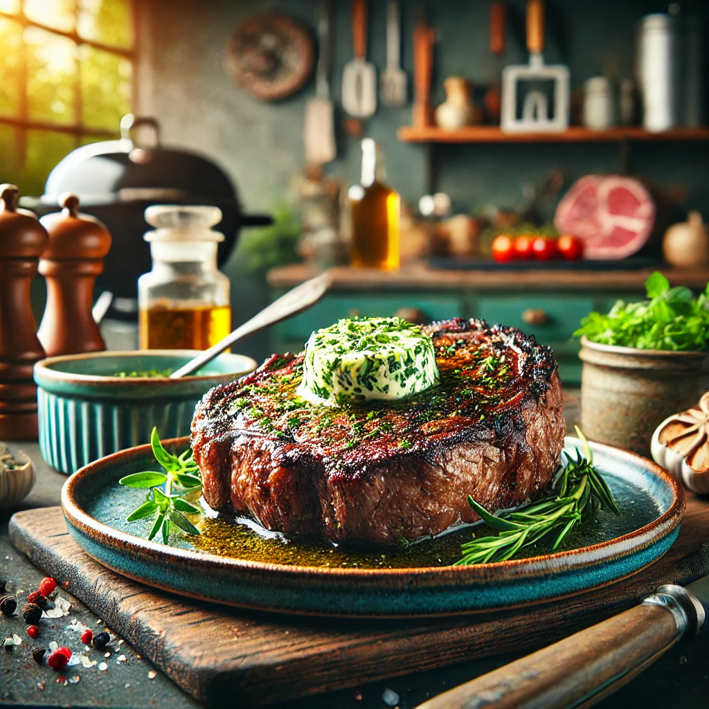 Malse Ribeye Steak met Kruidenboter