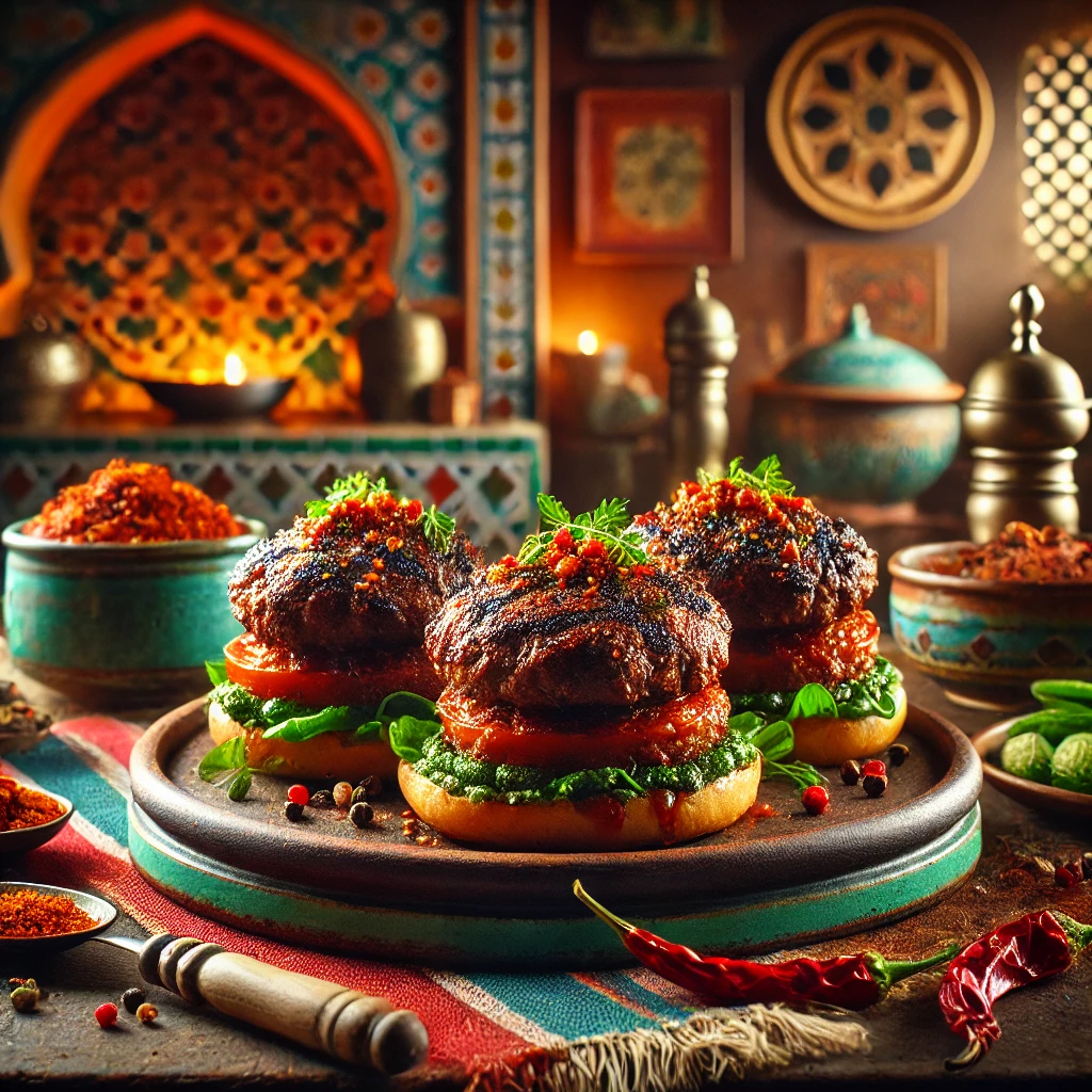 Pittige Marokkaanse Lamsburgers