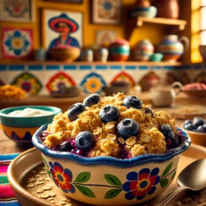 Blauwe Bessen Crumble met Havermout