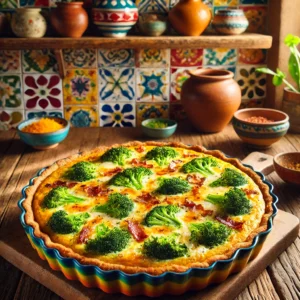 Broccoliquiche met Spekjes en Kruidenkaas