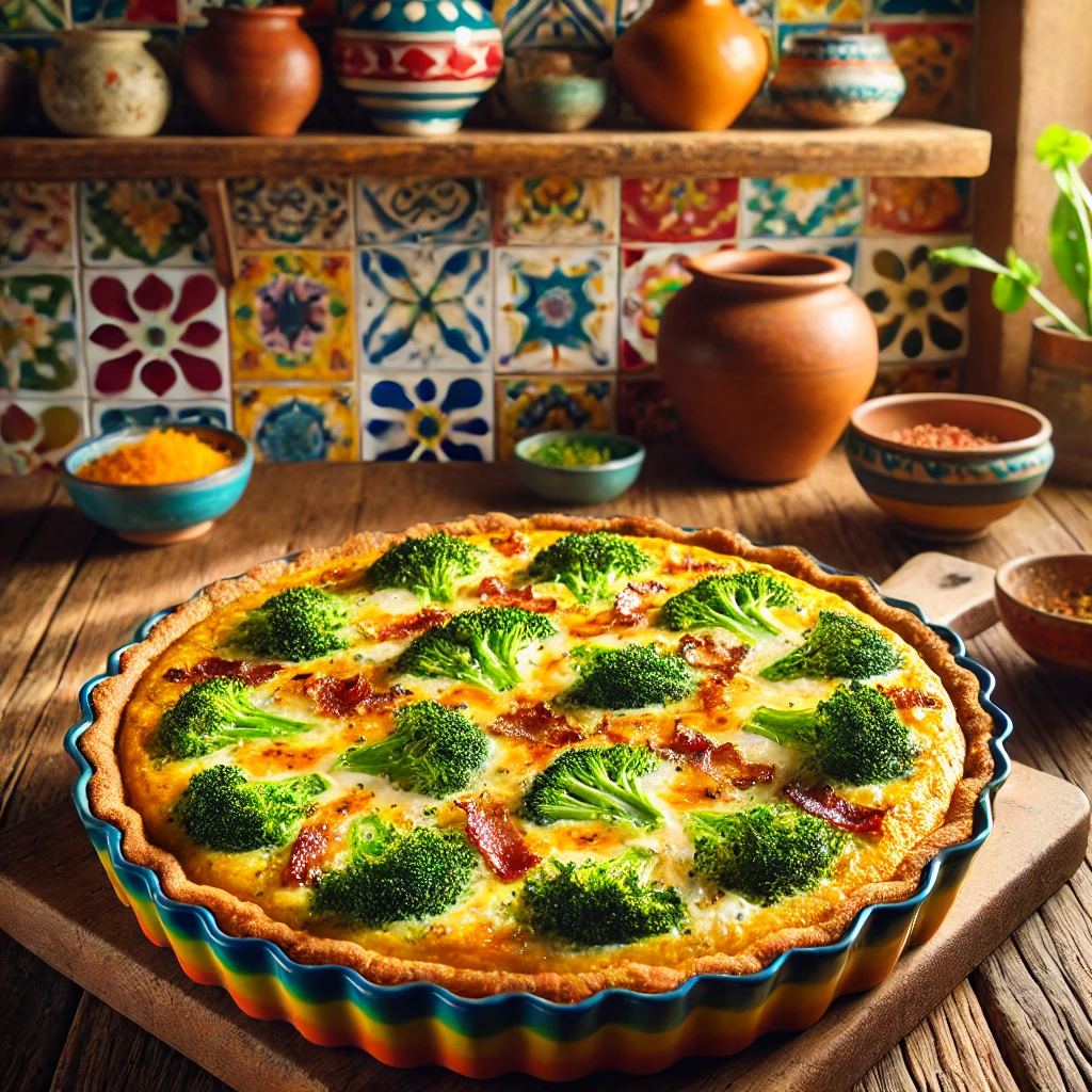 Broccoliquiche met Spekjes en Kruidenkaas