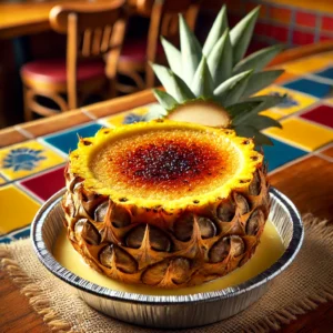 Crème Brûlée in Gevulde Ananas uit de Airfryer