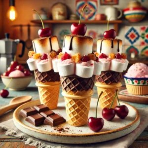 Fluffy Marshmallow Kersen Hoorntjes uit de Airfryer