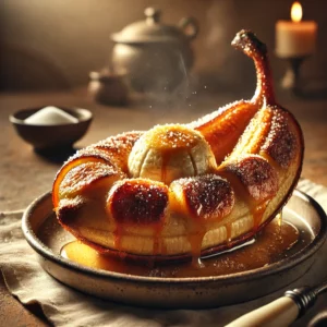 Gebakken Banaan met Suiker en Amaretto