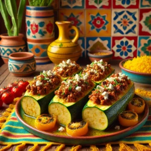 Gevulde Courgette met Gehakt en Feta