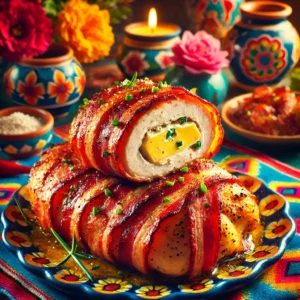 Kip cordon bleu omwikkeld met bacon in de airfryer