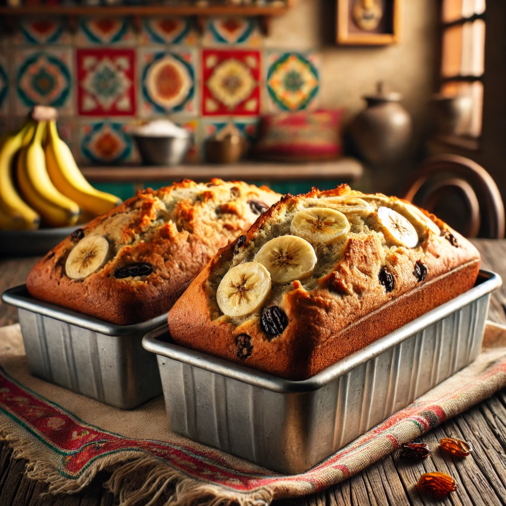 Kokos-Rozijnen Bananenbrood uit de Airfryer