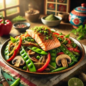 Oosterse Zalm met Groenten uit de Airfryer