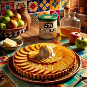 Tarte Tatin met Lotus Speculoos en Vanilleroomijs
