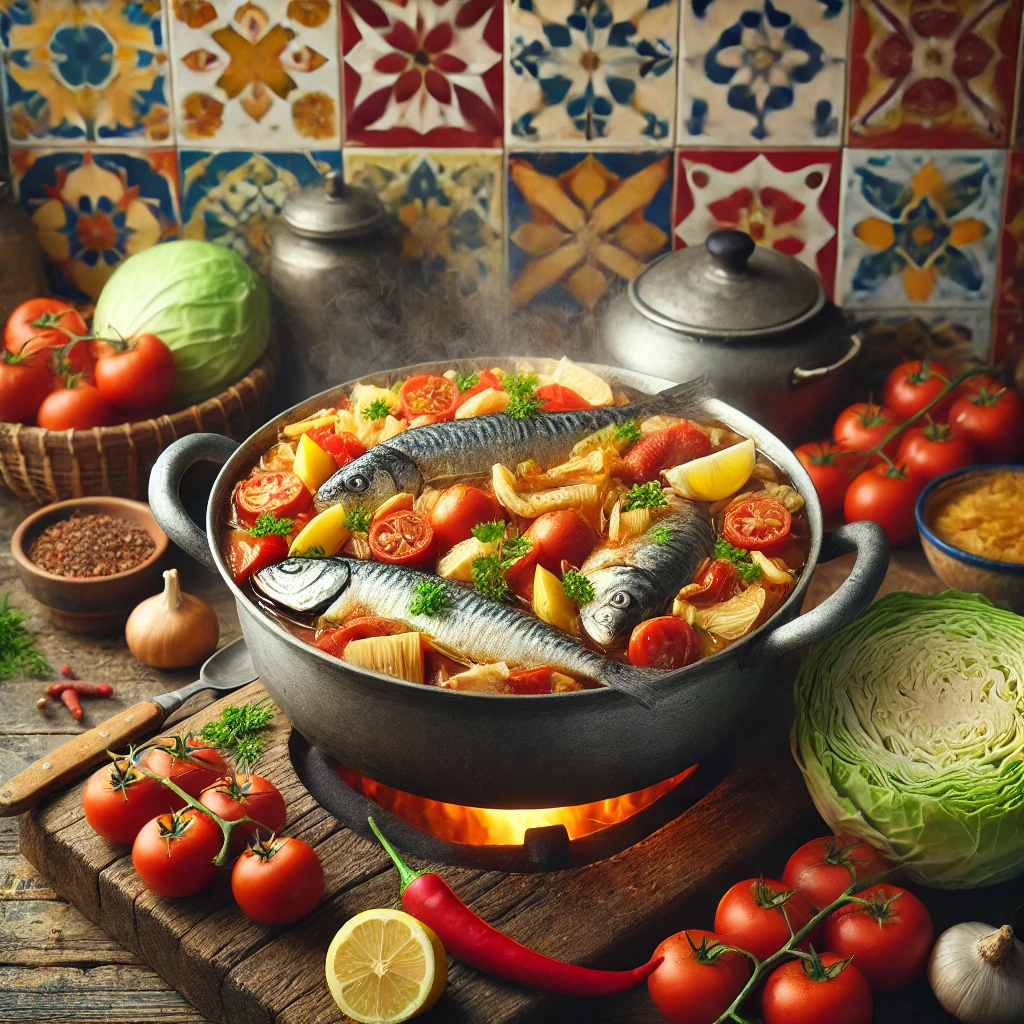 Australische Visschotel met Spitskool en Tomaten