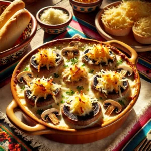 Gegratineerde Champignons in Romige Wijnsaus