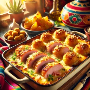 Gegratineerde Filet "Cordon Bleu" met Amandelballetjes