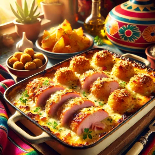 Gegratineerde Filet "Cordon Bleu" met Amandelballetjes