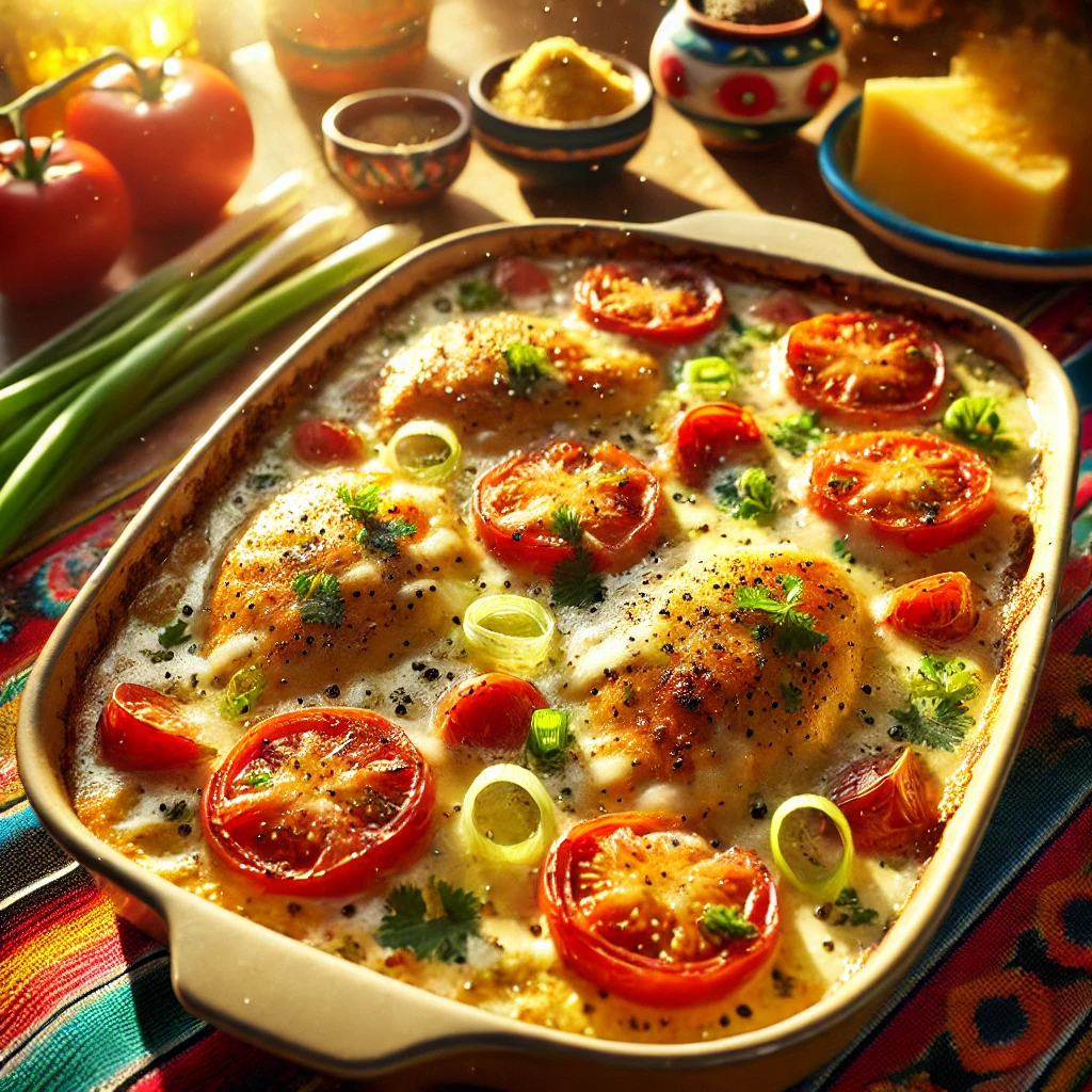 Gegratineerde Kipfilet met Brandnetelkaas en Tomaten