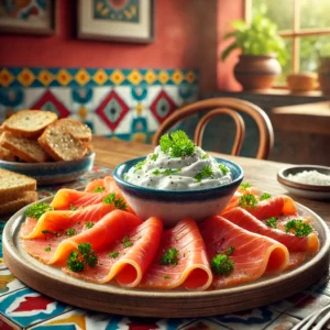 Gerookte Zalm met Mierikswortelroom en Toast