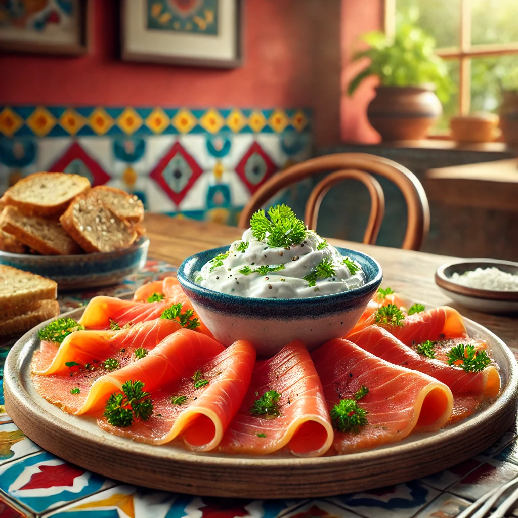 Gerookte Zalm met Mierikswortelroom en Toast