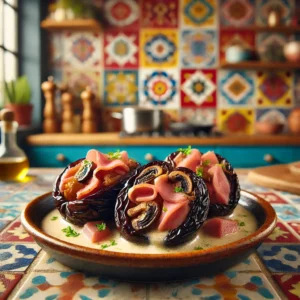 Gevulde Gedroogde Pruimen met Parmaham en Champignons