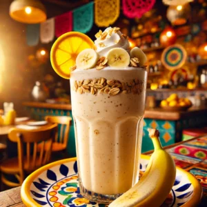 Frisse Bananen-Yoghurtshake met Muesli Crunch