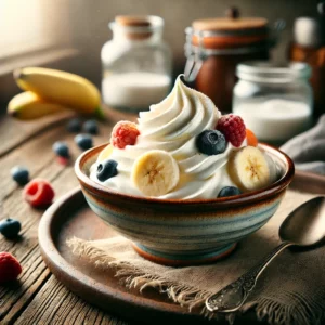 Luchtige Yoghurtroom met Vanille