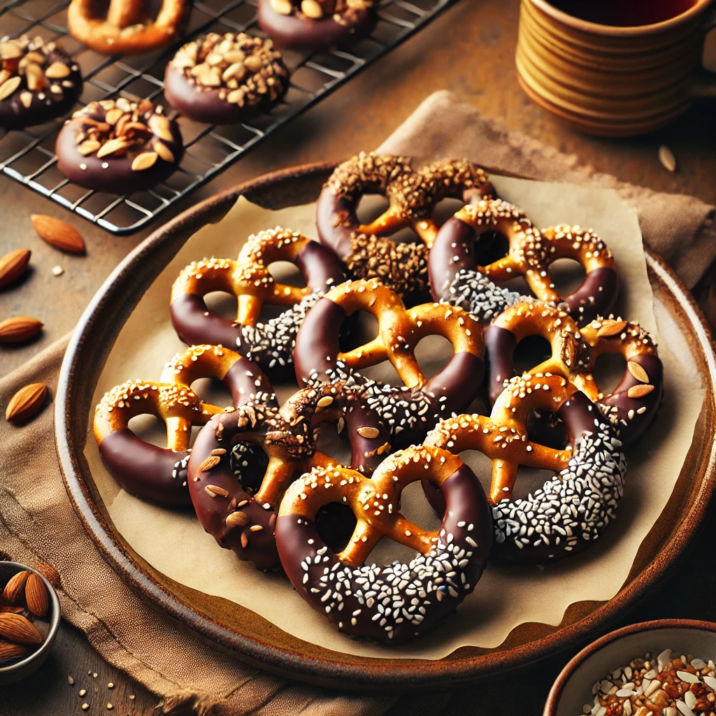 Chocoladekrakelingen met Noten en Sesamzaad - Receptenplein.nl