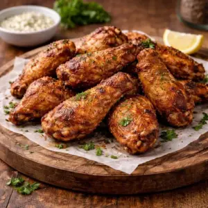 Krokante kippenvleugels uit de airfryer
