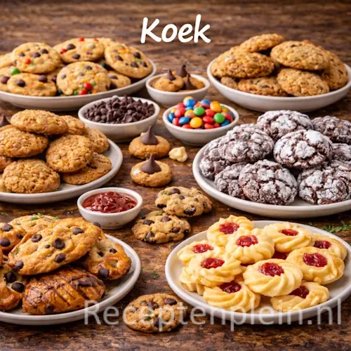 Koek recepten en zelf koek bakken op een rustieke houten tafel