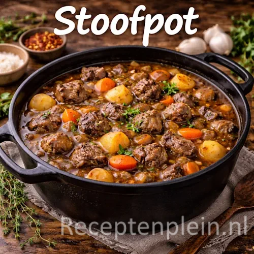 Stoofpot recepten met langzaam gegaard vlees, groenten en kruiden in een rustieke stoofpan