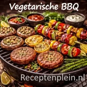 Vegetarische bbq producten op een bbq