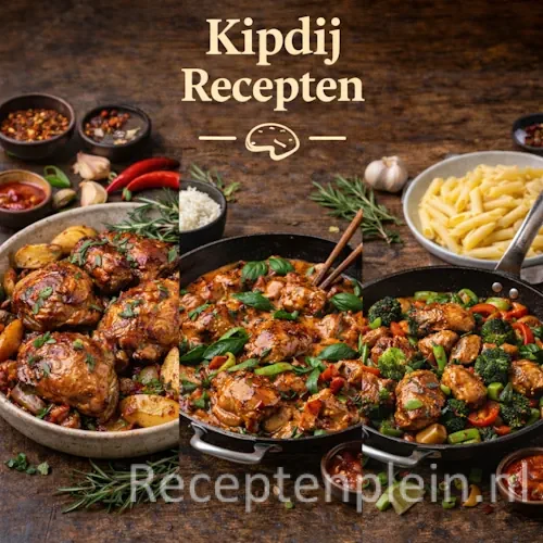 Kipdij Recepten op een rustieke houten tafel