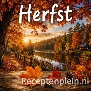Herfst recepten op een rustieke houten tafel.